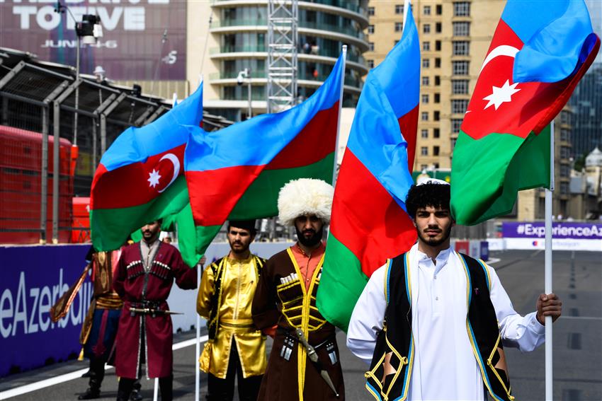 Azerbaijan flags